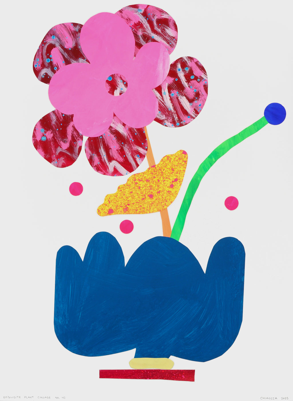 Mixed Media by Adam Frezza & Terri Chiao (CHIAOZZA) titled "Exquisite Plant Collage No. 42" - 2.
