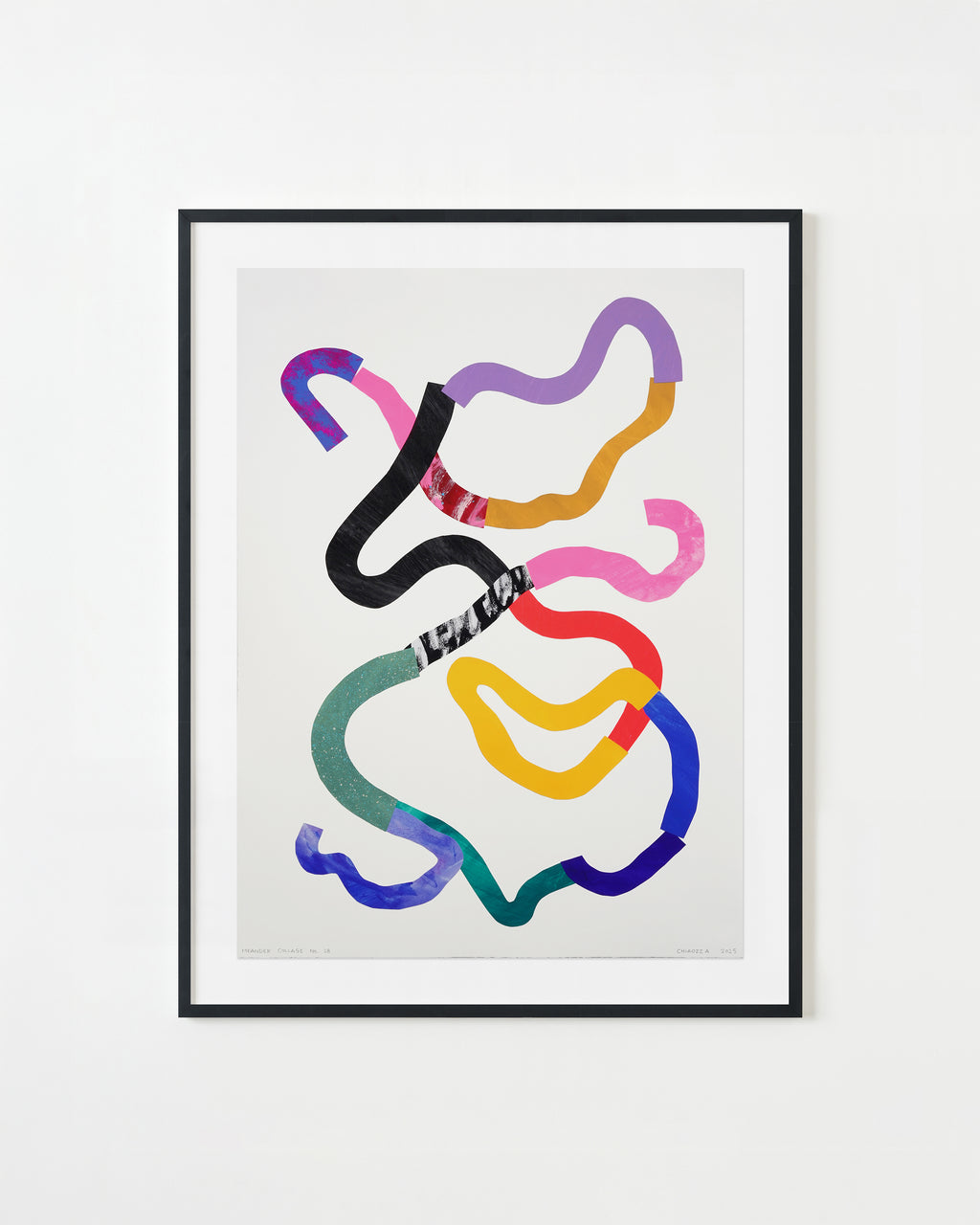 Mixed Media by Adam Frezza & Terri Chiao (CHIAOZZA) titled "Meander Collage No. 28" - 4.