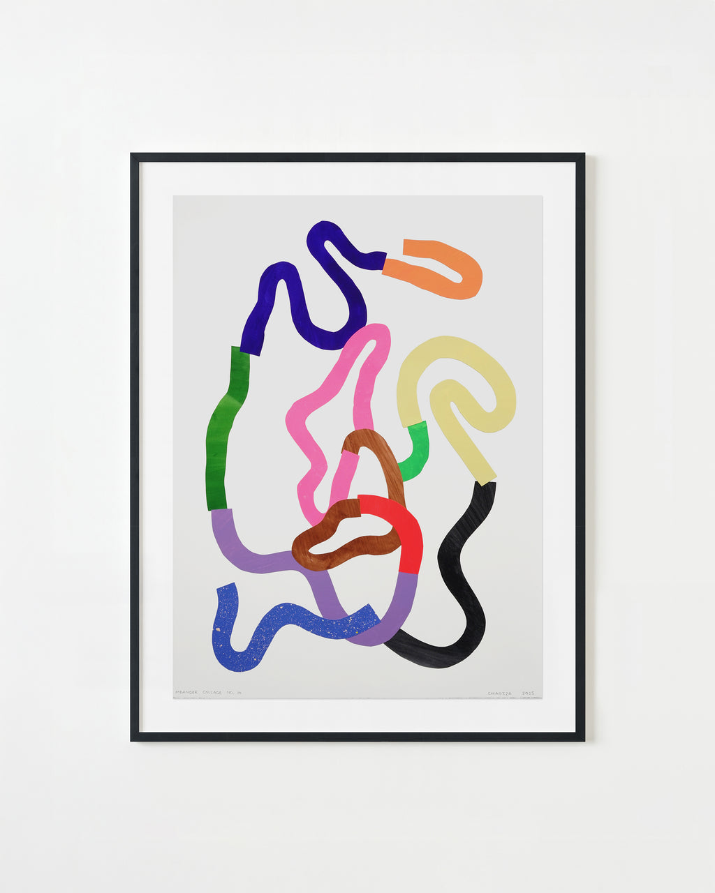 Mixed Media by Adam Frezza & Terri Chiao (CHIAOZZA) titled "Meander Collage No. 30" - 4.