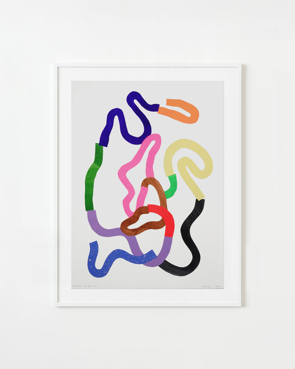 Mixed Media by Adam Frezza & Terri Chiao (CHIAOZZA) titled "Meander Collage No. 30" - 3.