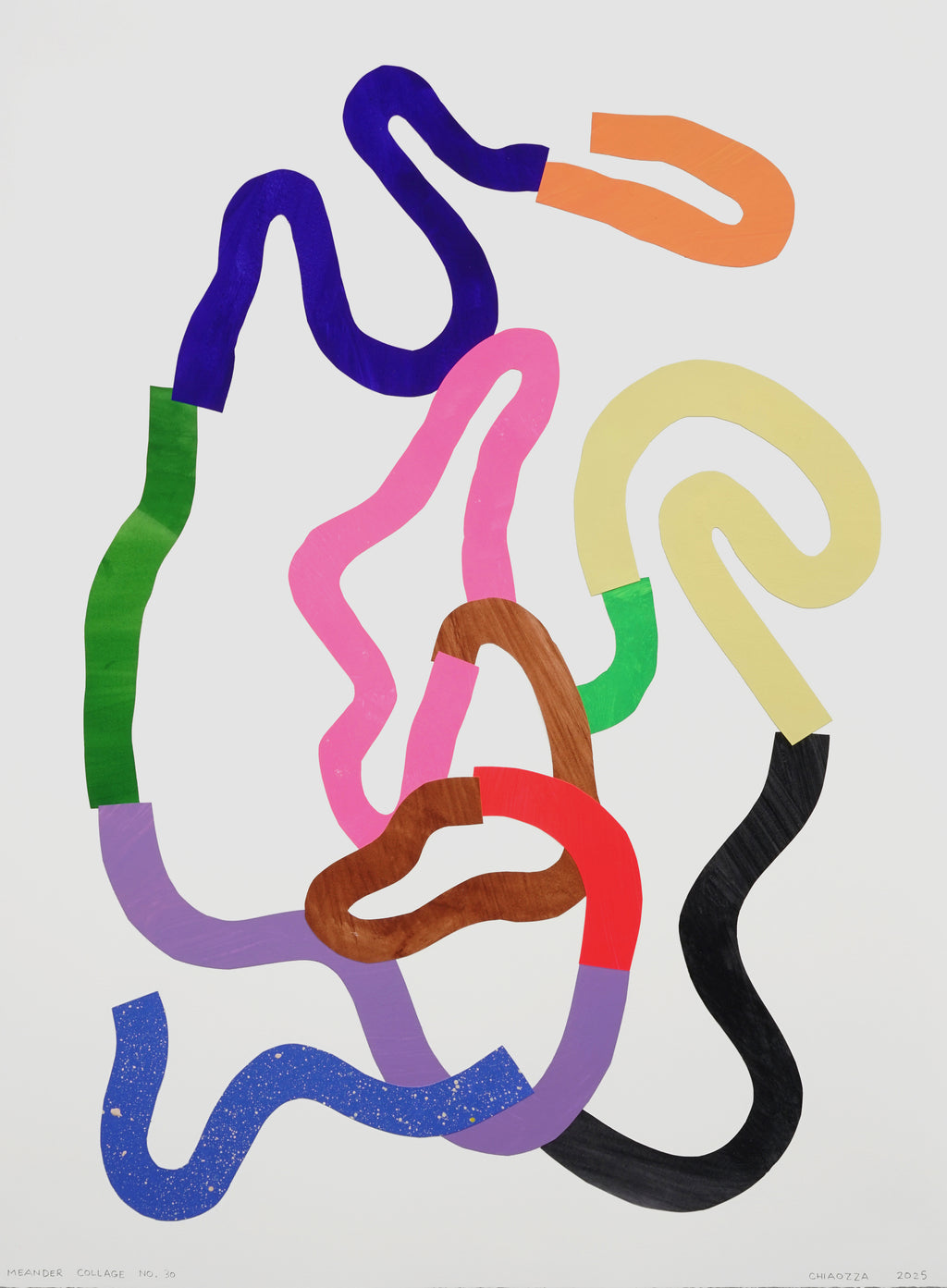 Mixed Media by Adam Frezza & Terri Chiao (CHIAOZZA) titled "Meander Collage No. 30" - 2.