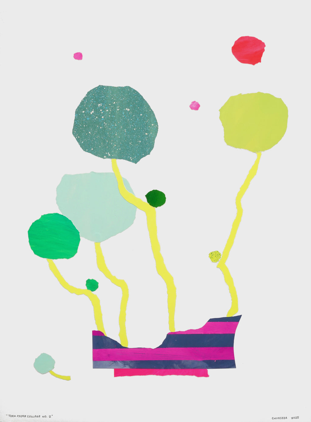 Mixed Media by Adam Frezza & Terri Chiao (CHIAOZZA) titled "Torn Paper Collage No. 2" - 2.