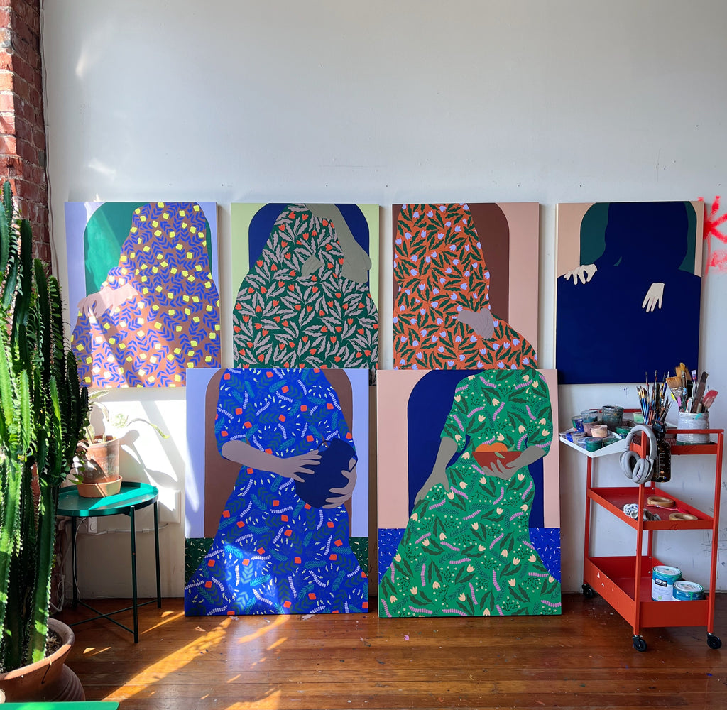 Painting by Carmen McNall titled "Enfold #16" - 7.