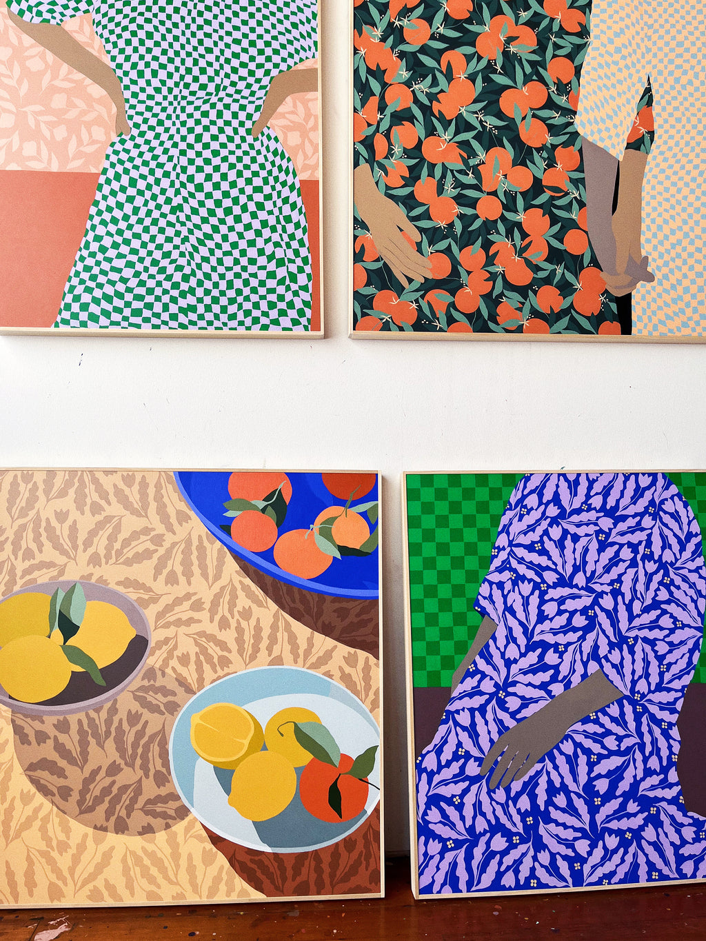 Painting by Carmen McNall titled "envelop 2" - 5.