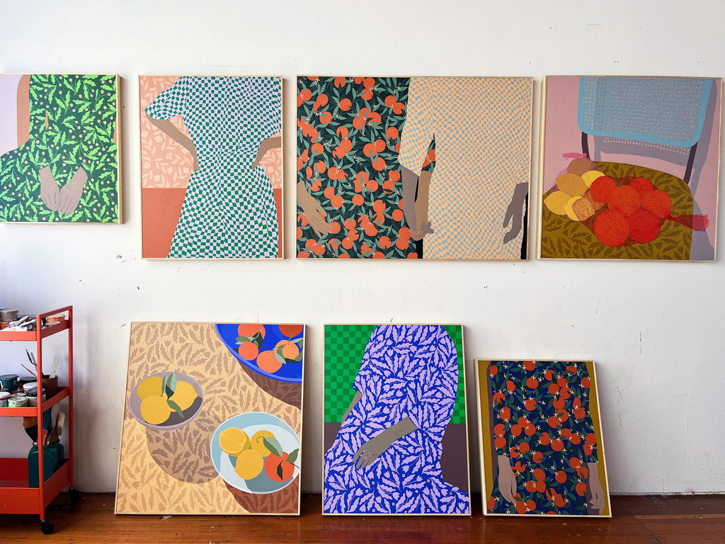 Painting by Carmen McNall titled "envelop 2" - 6.