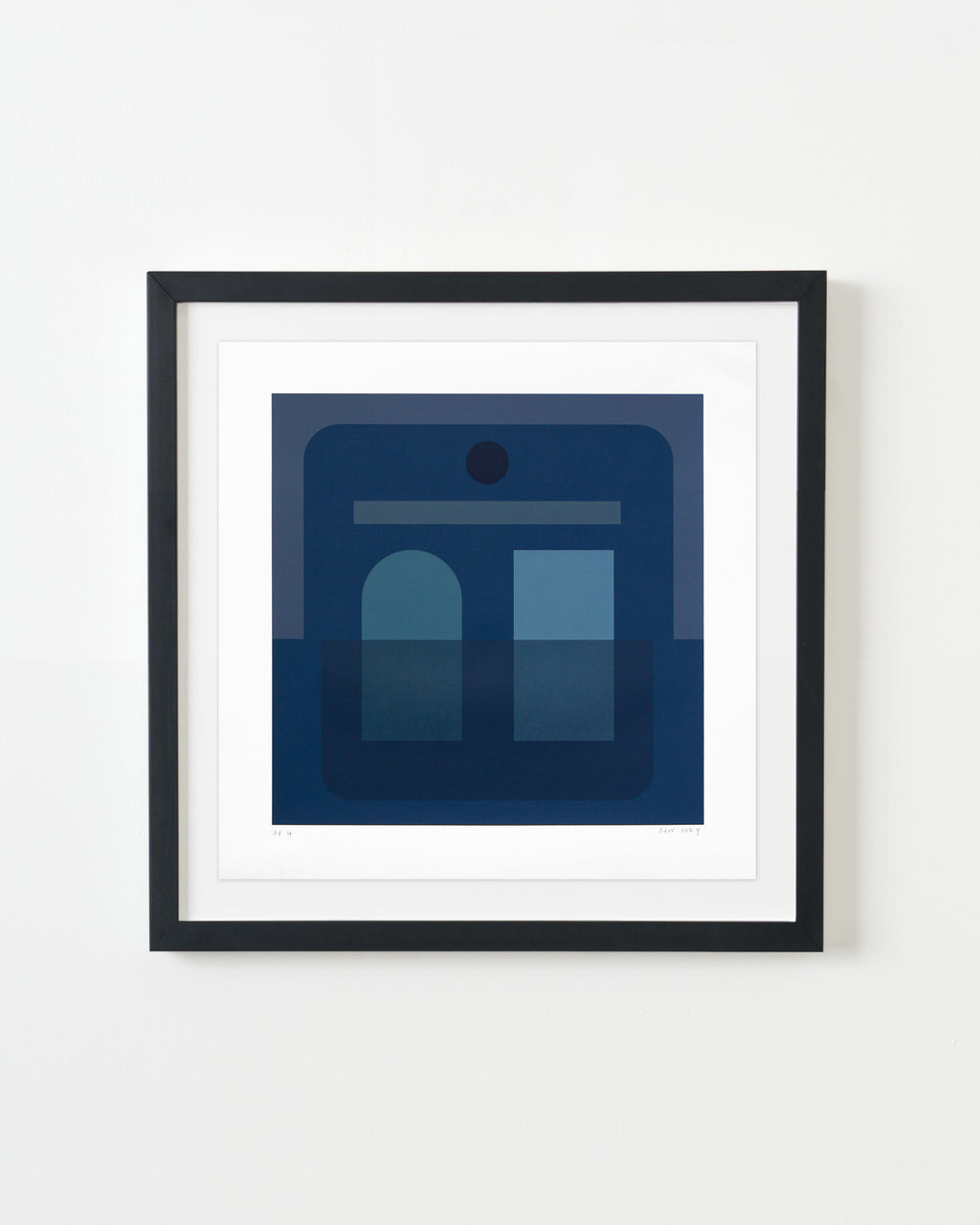 Print by Carla Weeks titled "Vocab Color Study in Blue" - 5.