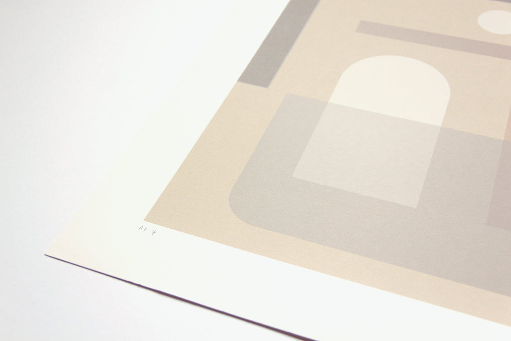 Print by Carla Weeks titled "Vocab Color Study in Neutral" - 4.