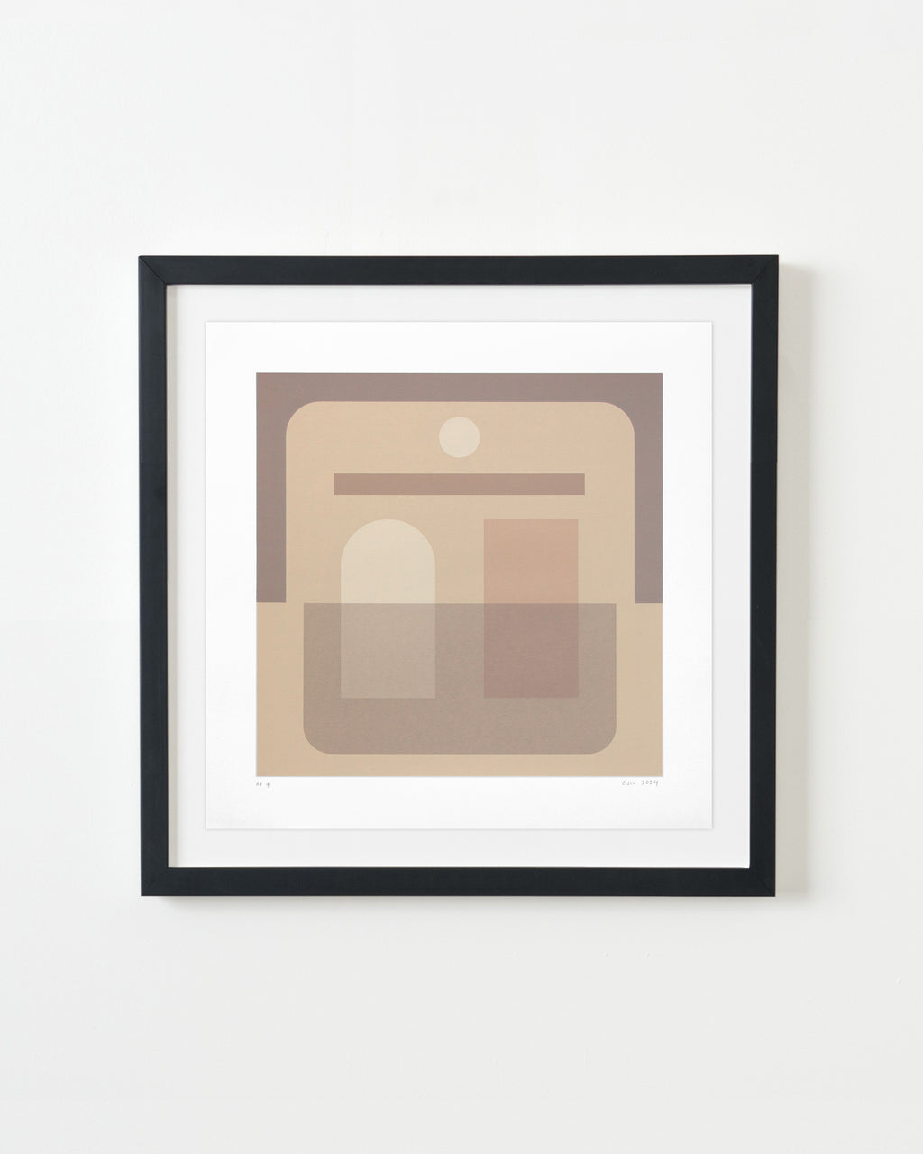 Print by Carla Weeks titled "Vocab Color Study in Neutral" - 5.