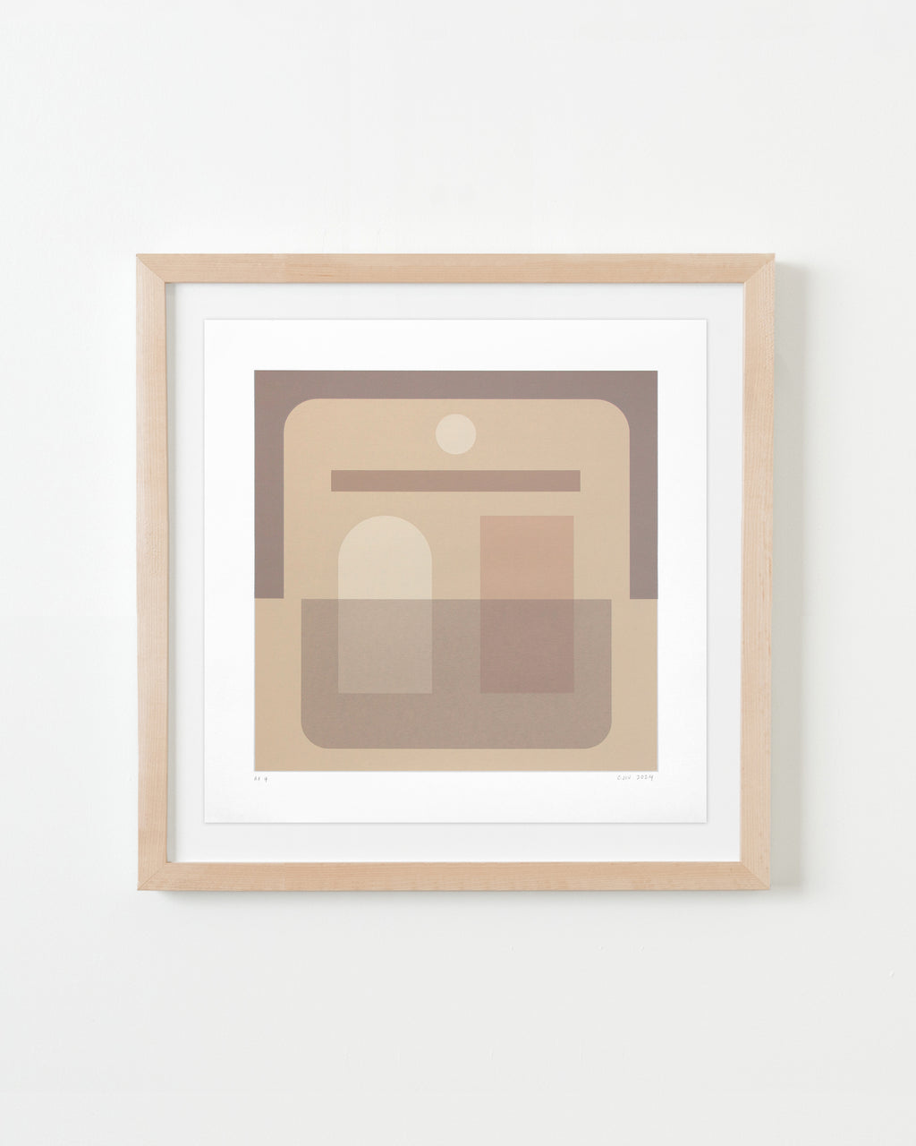 Print by Carla Weeks titled "Vocab Color Study in Neutral" - 6.