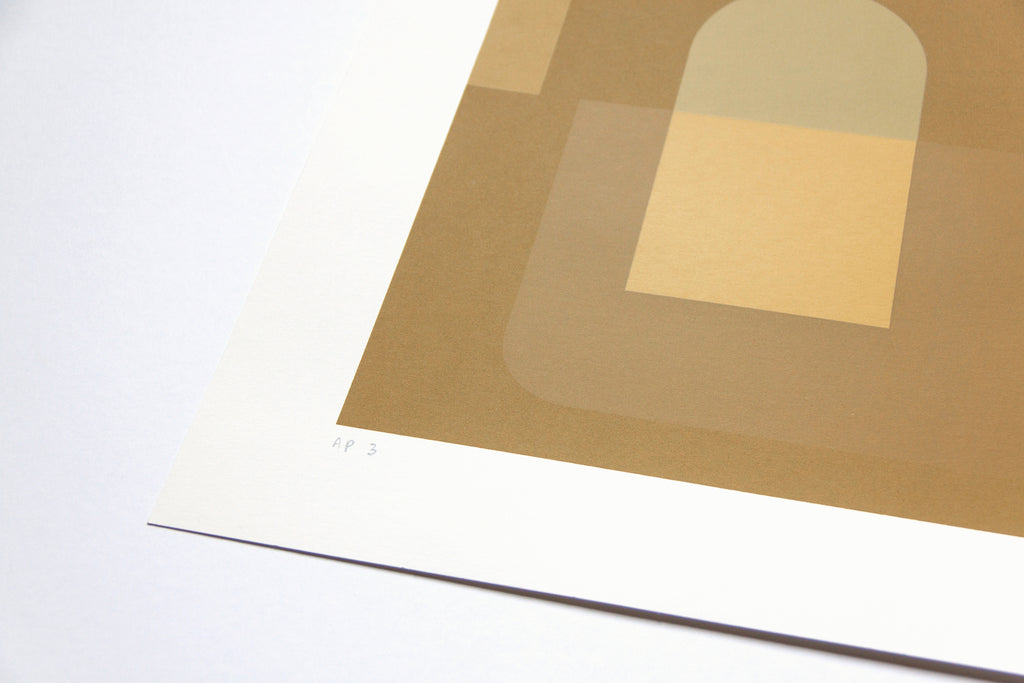 Print by Carla Weeks titled "Vocab Color Study in Yellow" - 4.