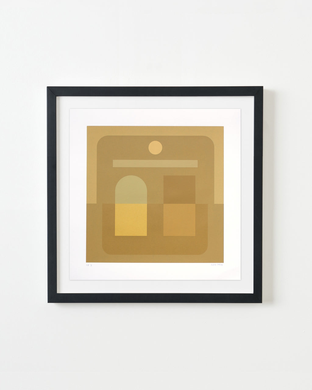 Print by Carla Weeks titled "Vocab Color Study in Yellow" - 5.