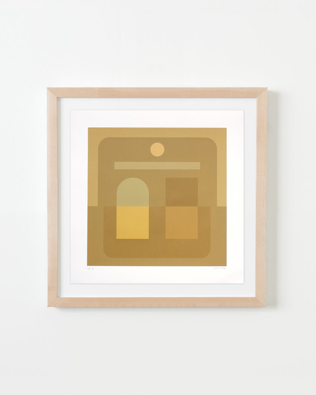 Print by Carla Weeks titled "Vocab Color Study in Yellow" - 6.