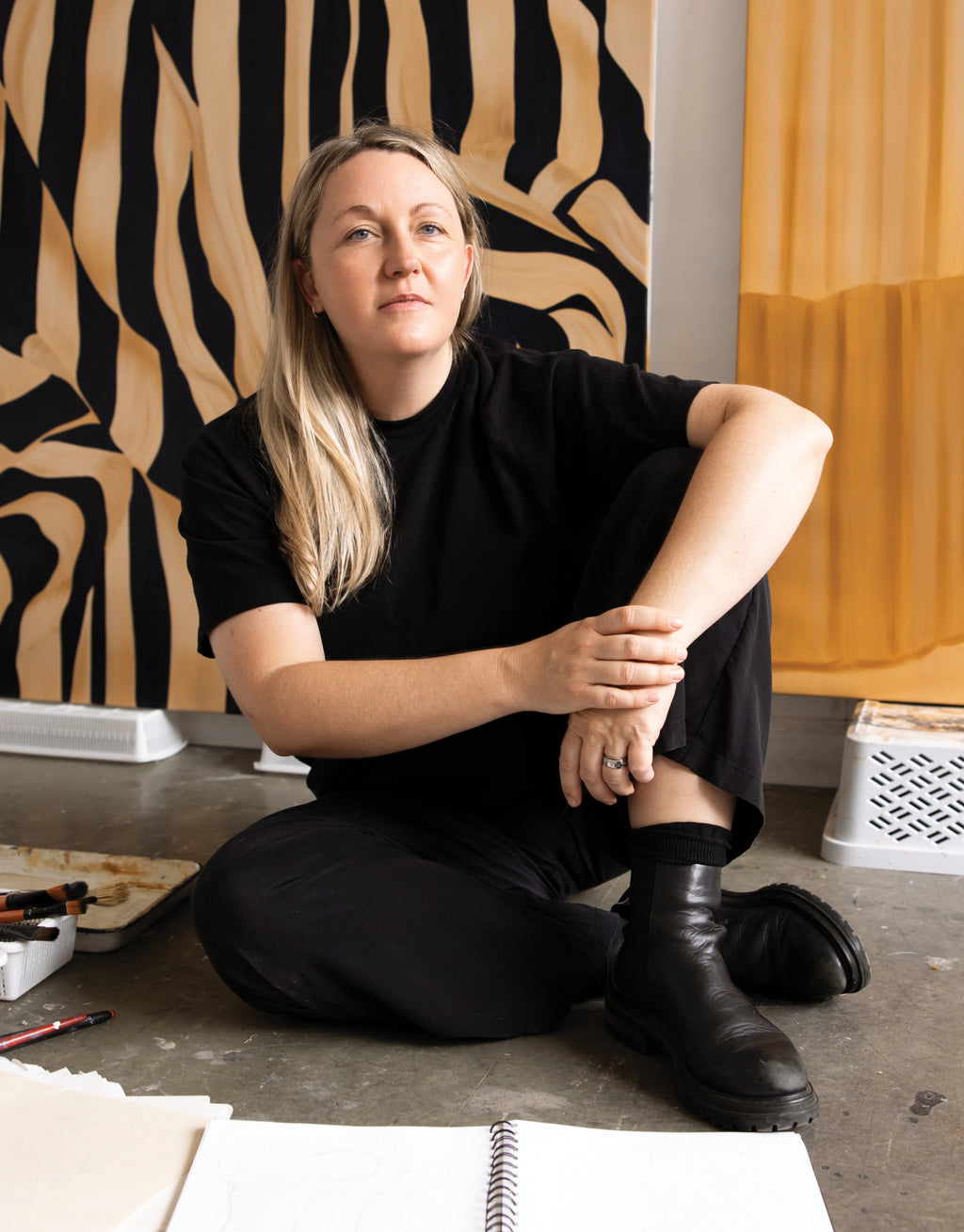 Painting by Caroline Walls titled "Tongue Tied" - 4.