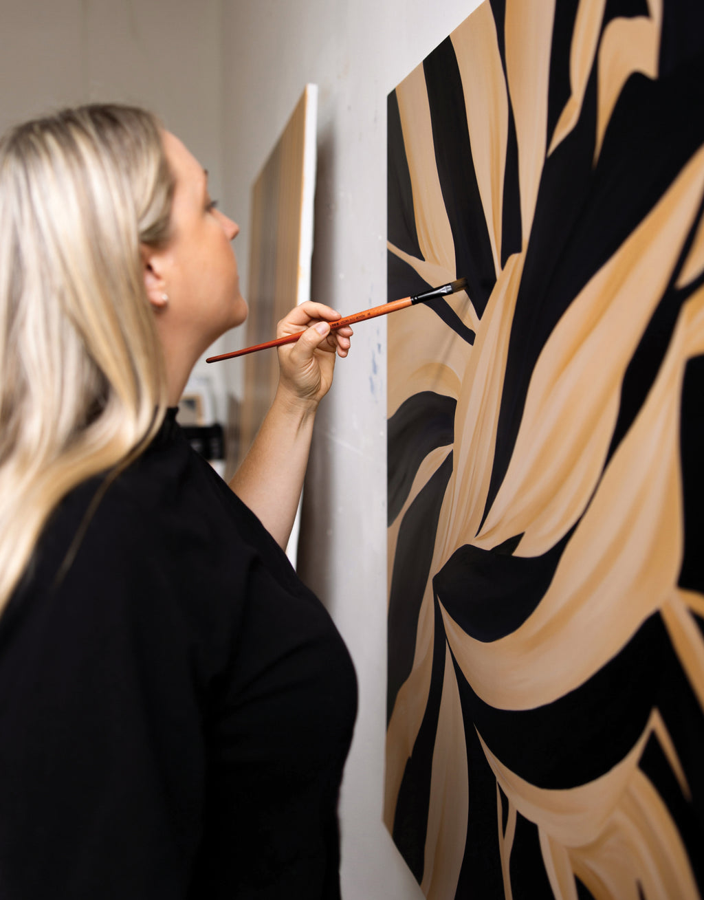 Painting by Caroline Walls titled "Tongue Tied" - 5.