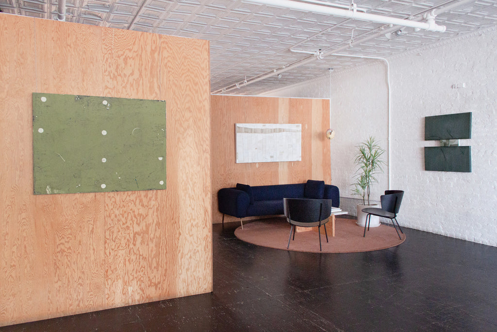 Painting by Clay Mahn titled "Holding Pattern (RE)" - 5.