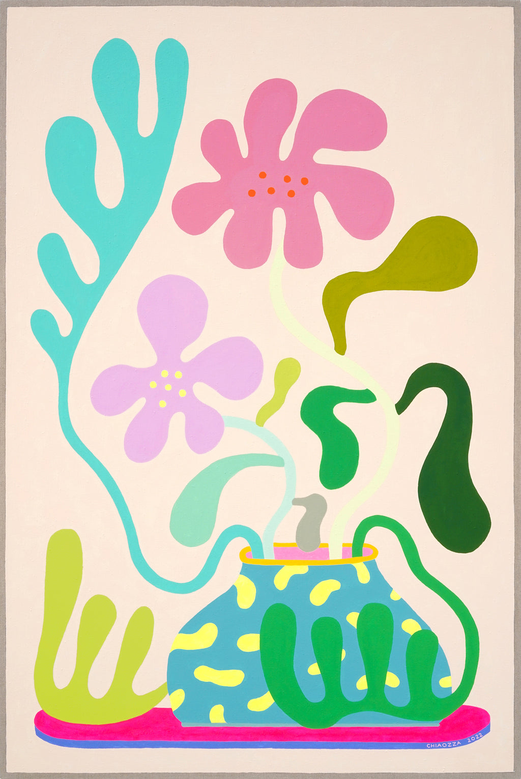 Painting by Adam Frezza & Terri Chiao (CHIAOZZA) titled "Bouquet Painting No. 29" - 2.