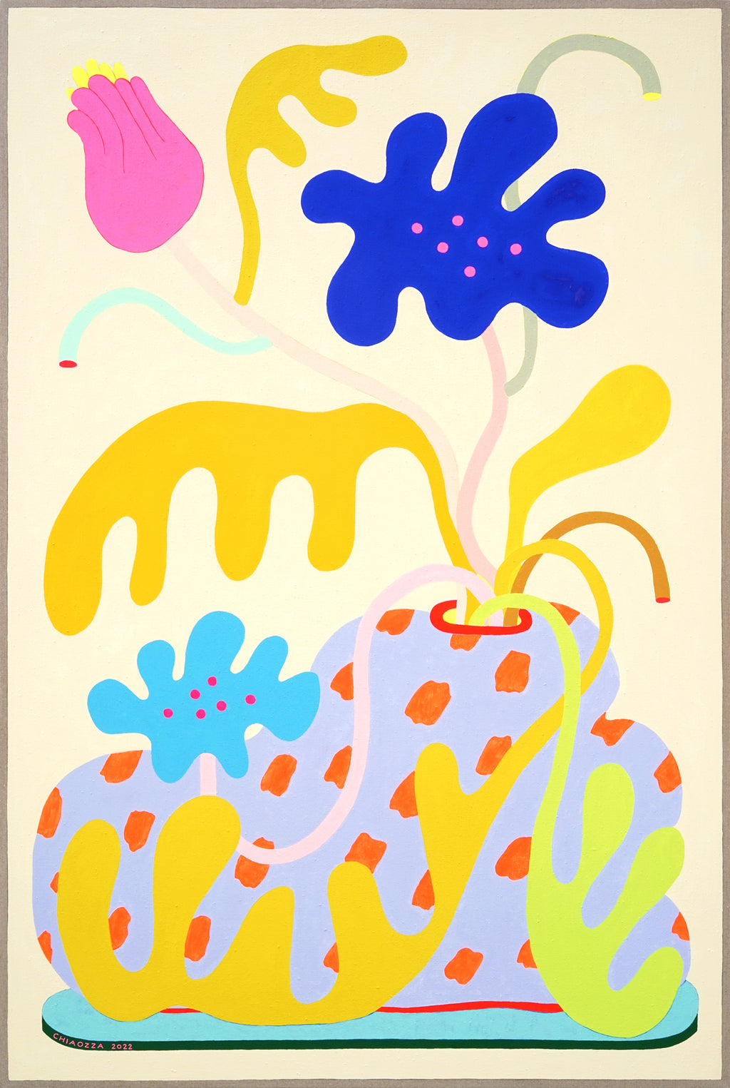 Painting by Adam Frezza & Terri Chiao (CHIAOZZA) titled "Bouquet Painting No. 30" - 2.
