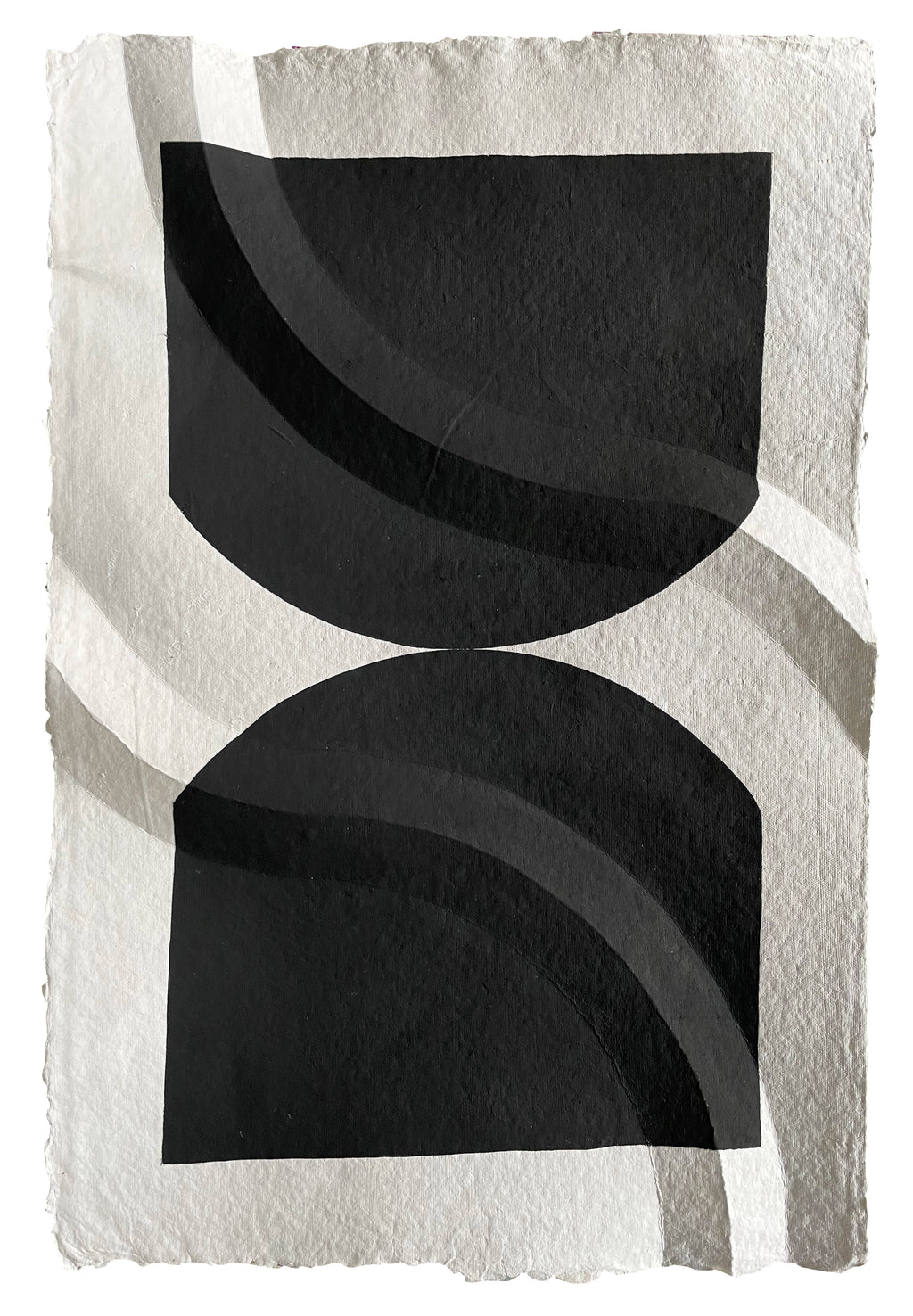 Painting by Christina Flowers titled "Shadow and Light - Bl2" - 2.