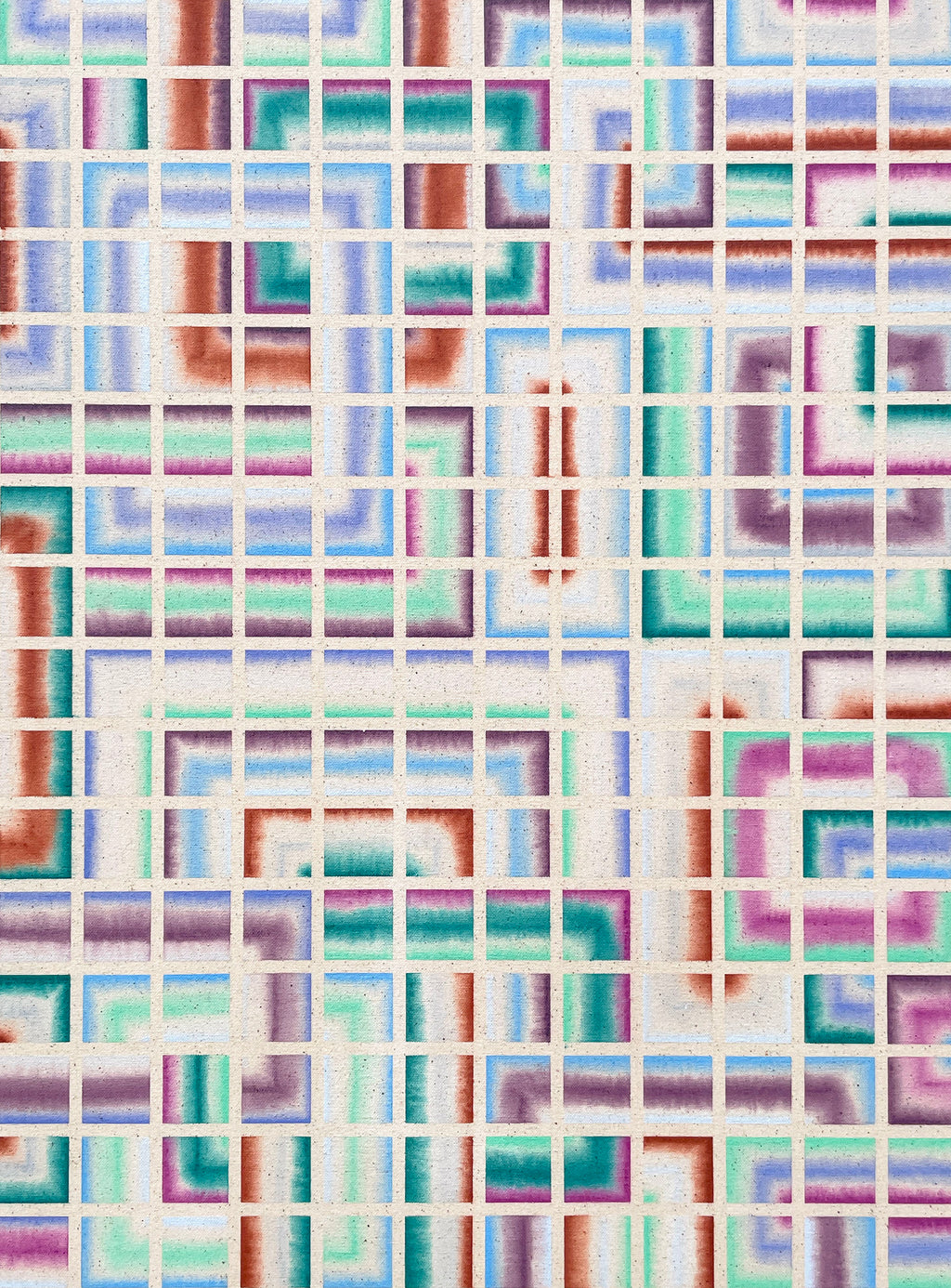 Painting by Devon Reina titled "Funhouse Missile" - 3.