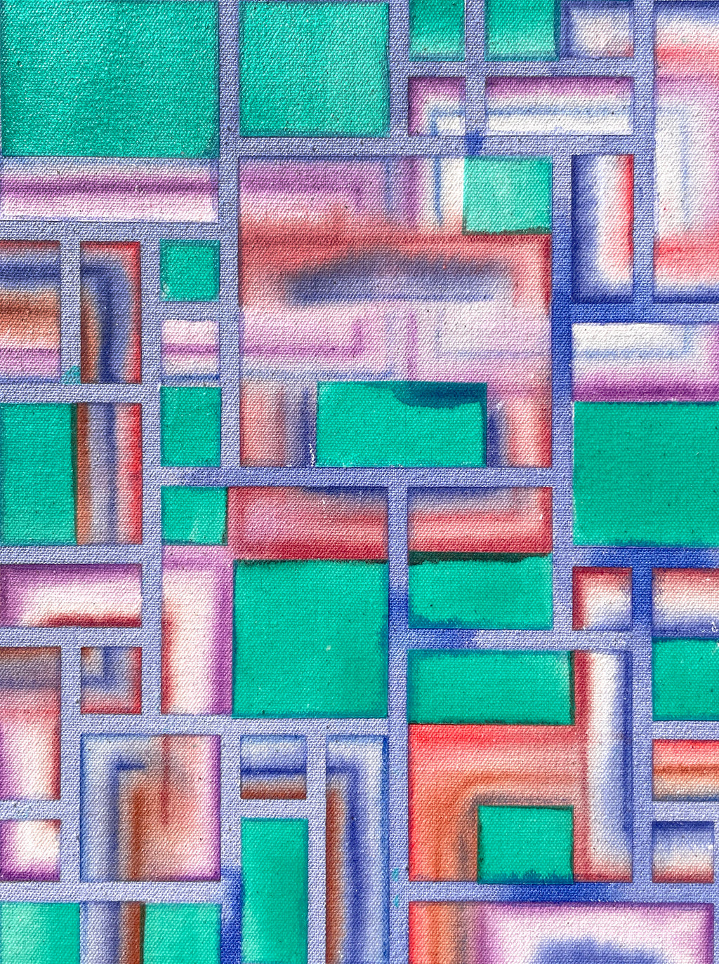 Painting by Devon Reina titled "Holly Scheme" - 4.