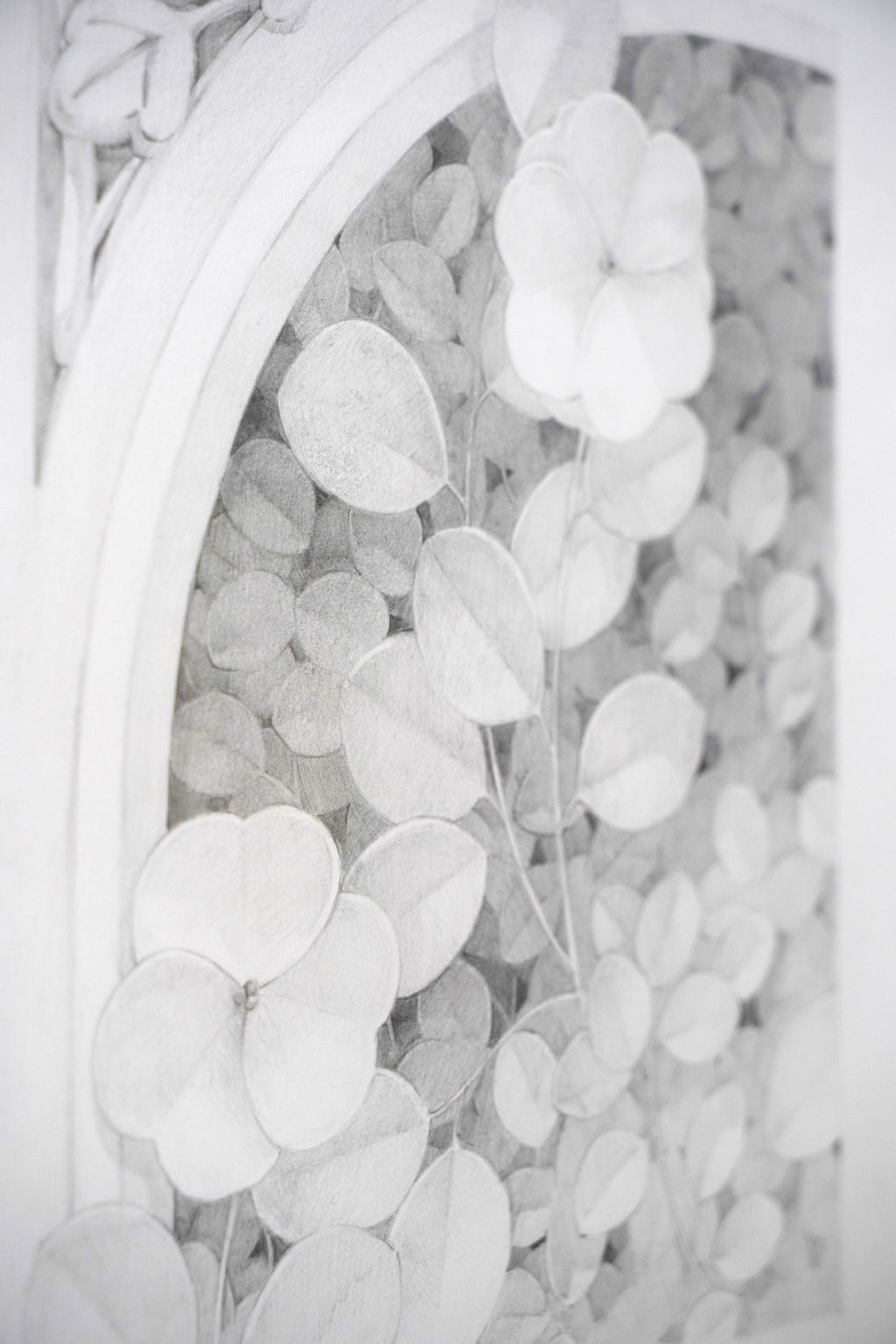 Drawing by Lucía Rodríguez Pérez titled "Untitled (two flowers)" - 8.