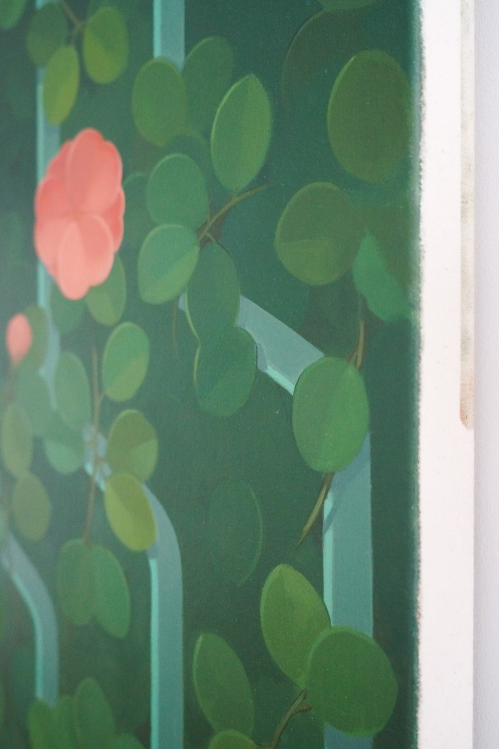 Painting by Lucía Rodríguez Pérez titled "Untitled (green veil)" - 11.