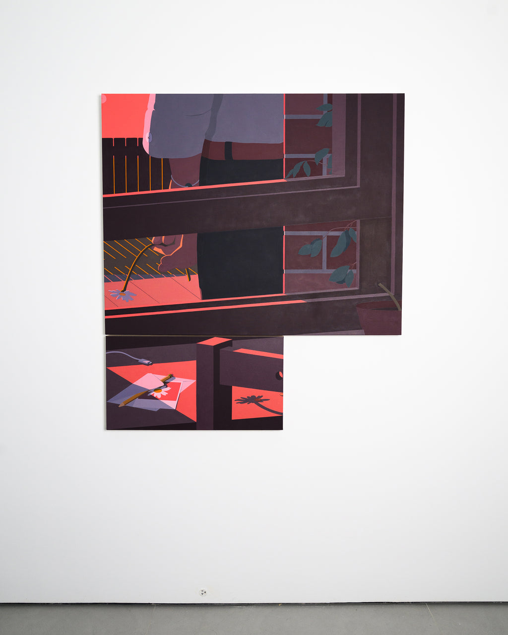 Painting by Adrian Kay Wong titled "Out The Window" - 4.