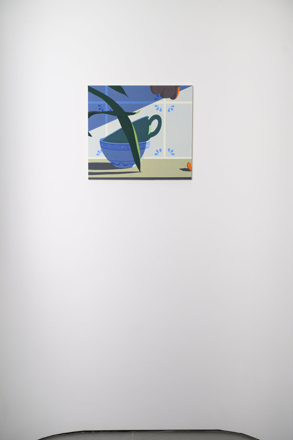 Painting by Adrian Kay Wong titled "Green In Blue" - 3.