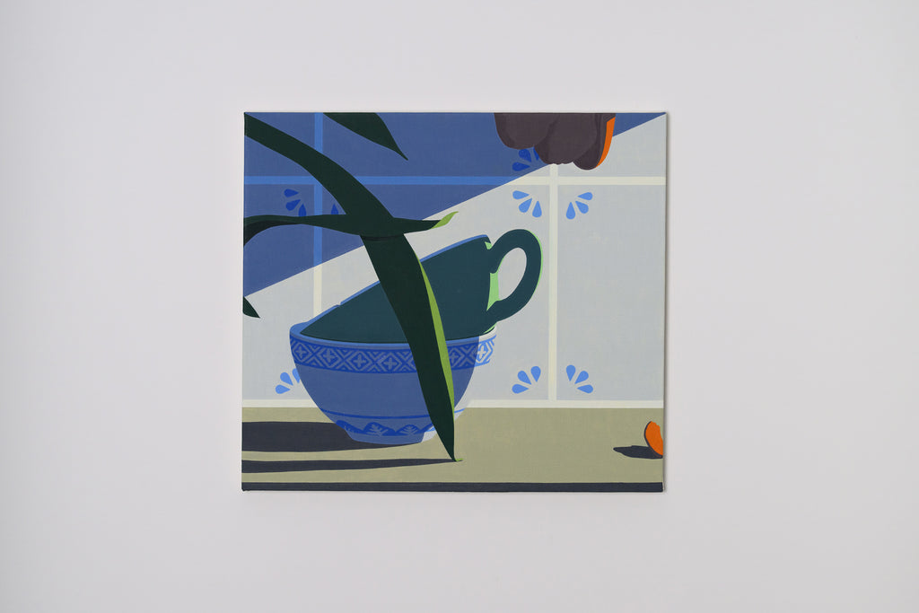 Painting by Adrian Kay Wong titled "Green In Blue" - 4.