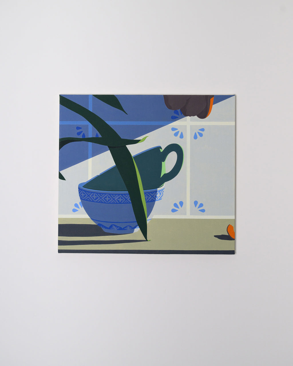 Painting by Adrian Kay Wong titled "Green In Blue" - 5.