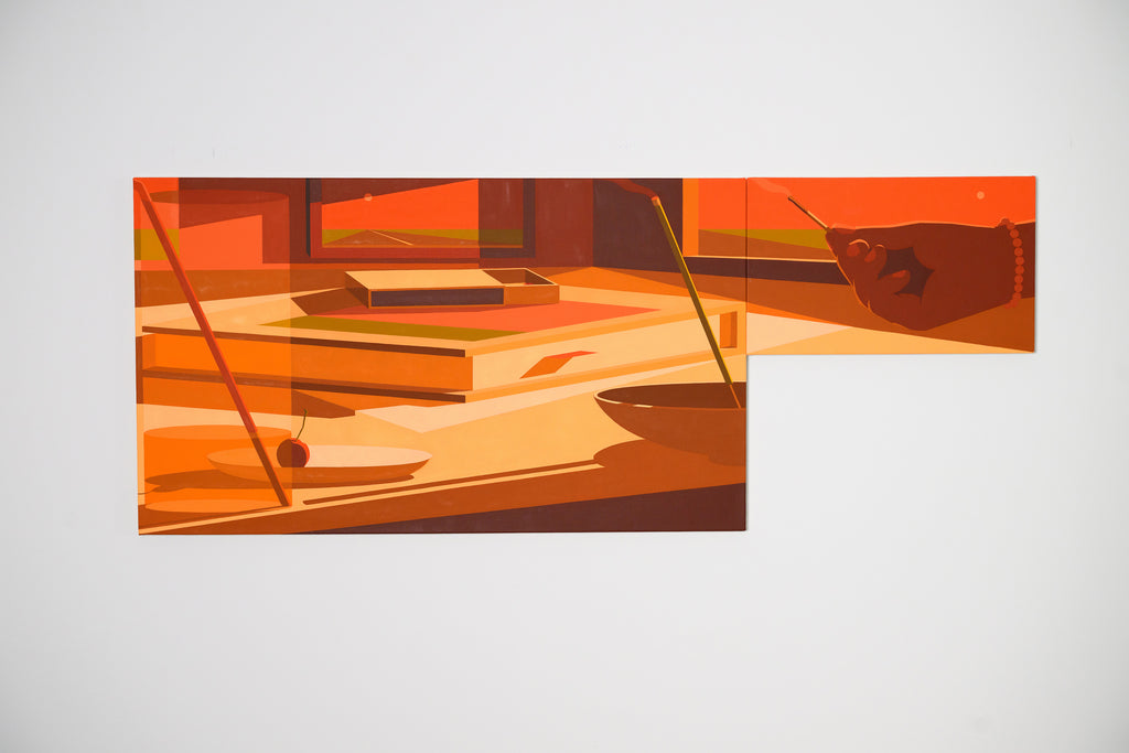 Painting by Adrian Kay Wong titled "Burning" - 6.
