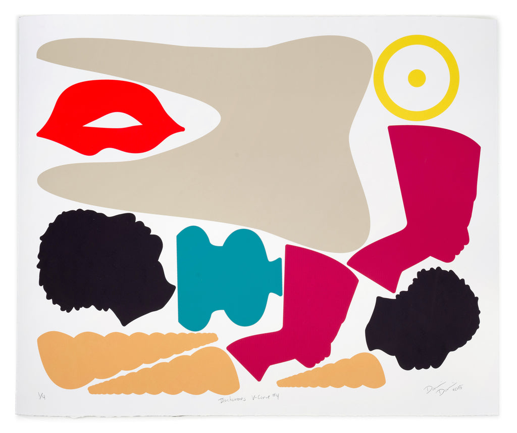 Print by Damien Davis titled "Blackamoors V-Carve #4" - 2.