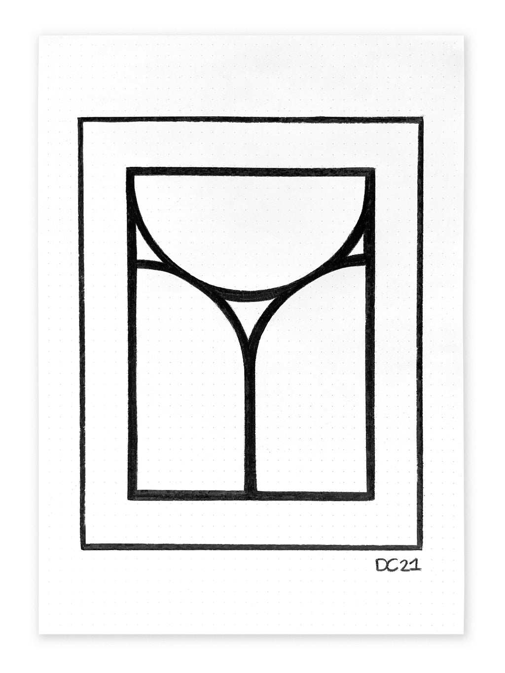Drawing by Dan Covert titled "Affirm (Sketch)" - 2.
