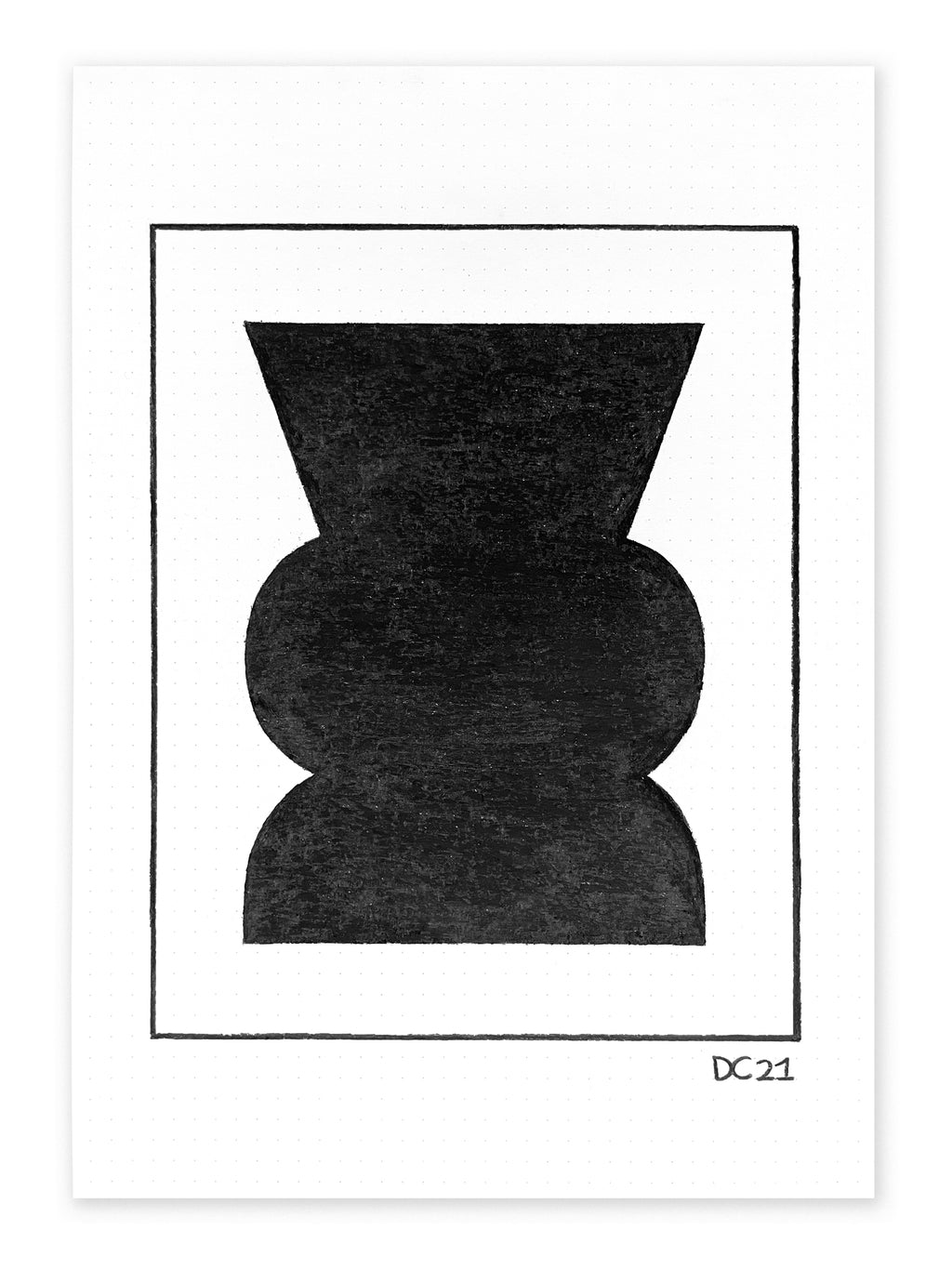 Drawing by Dan Covert titled "Distinct (Sketch)" - 2.