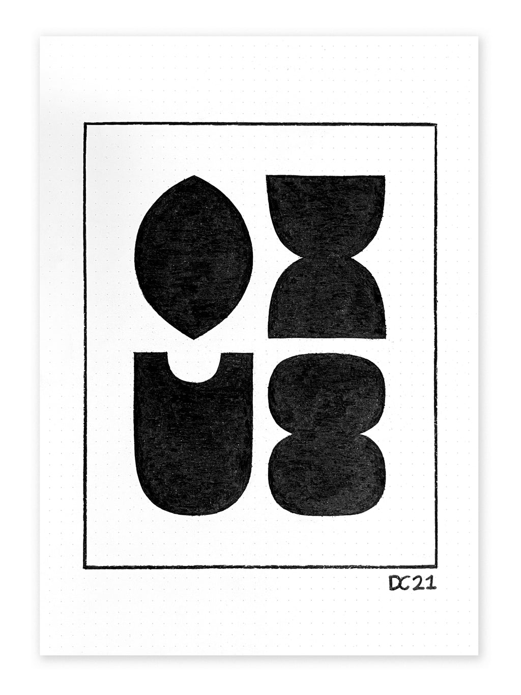 Drawing by Dan Covert titled "Enough (Sketch)" - 2.