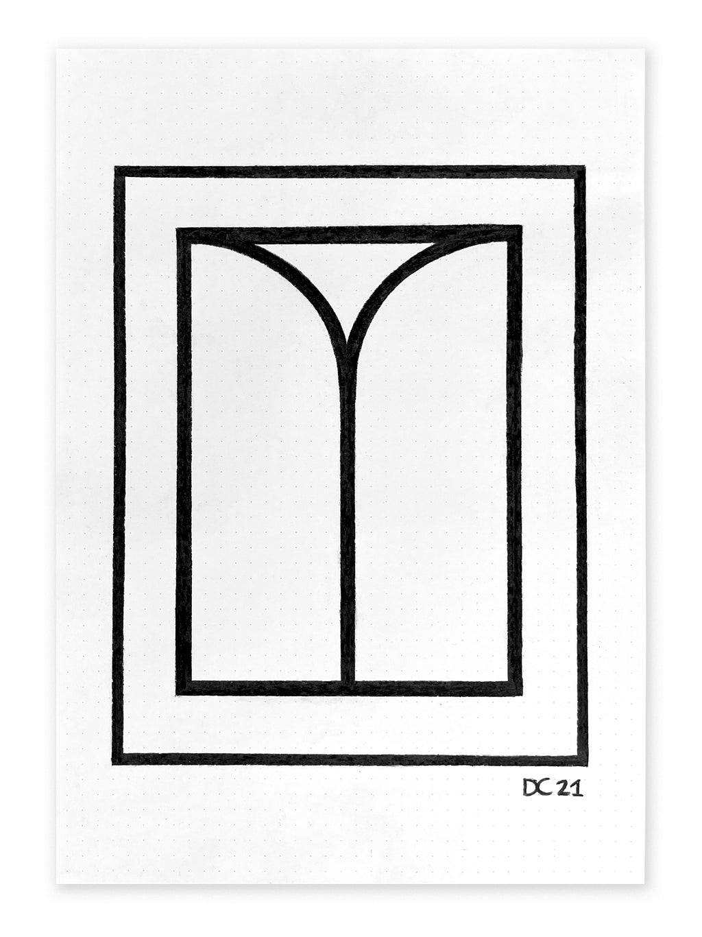 Drawing by Dan Covert titled "Originate (Sketch)" - 2.