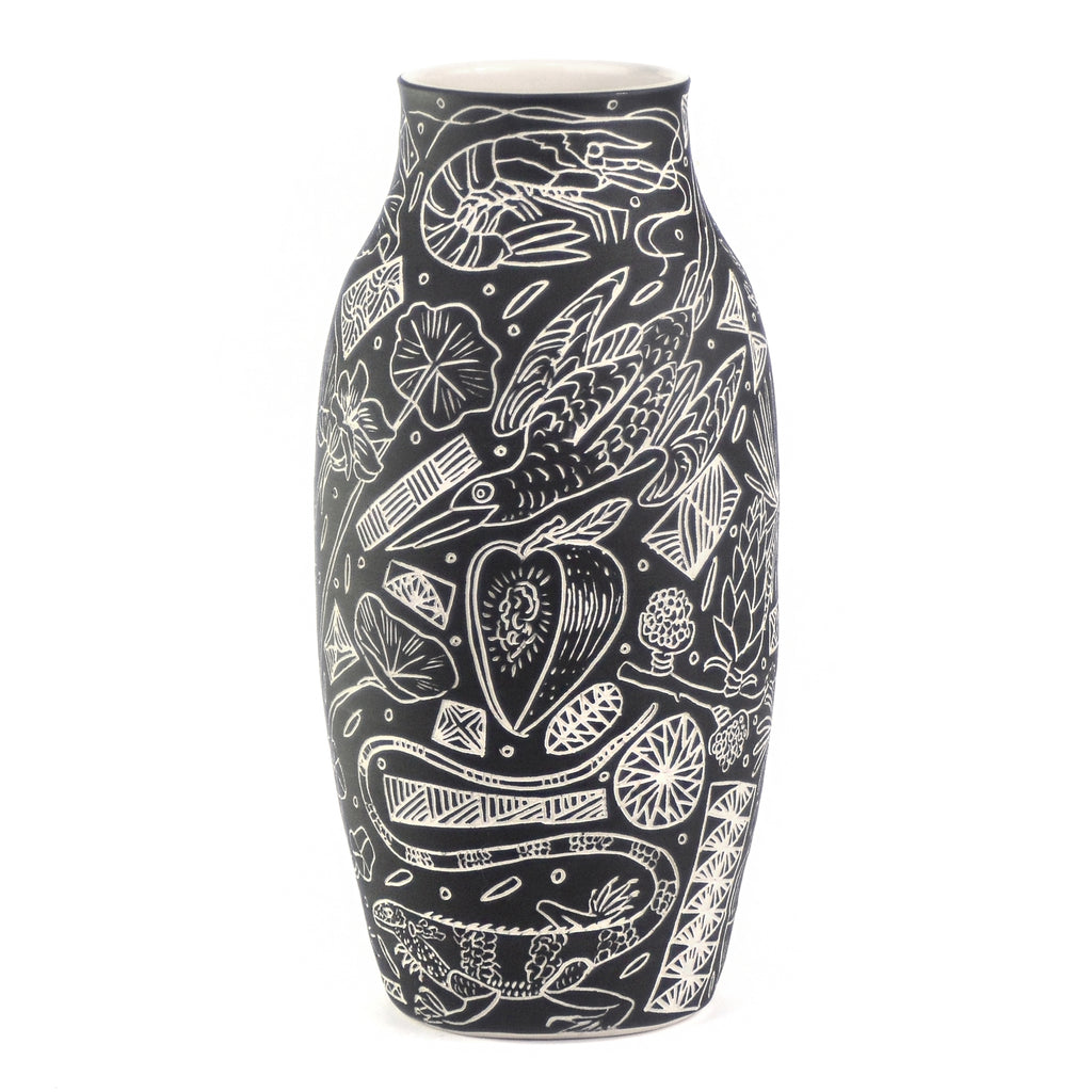 Sculpture by Dana Bechert titled "Bat / Nasturtium Vase" - 4.