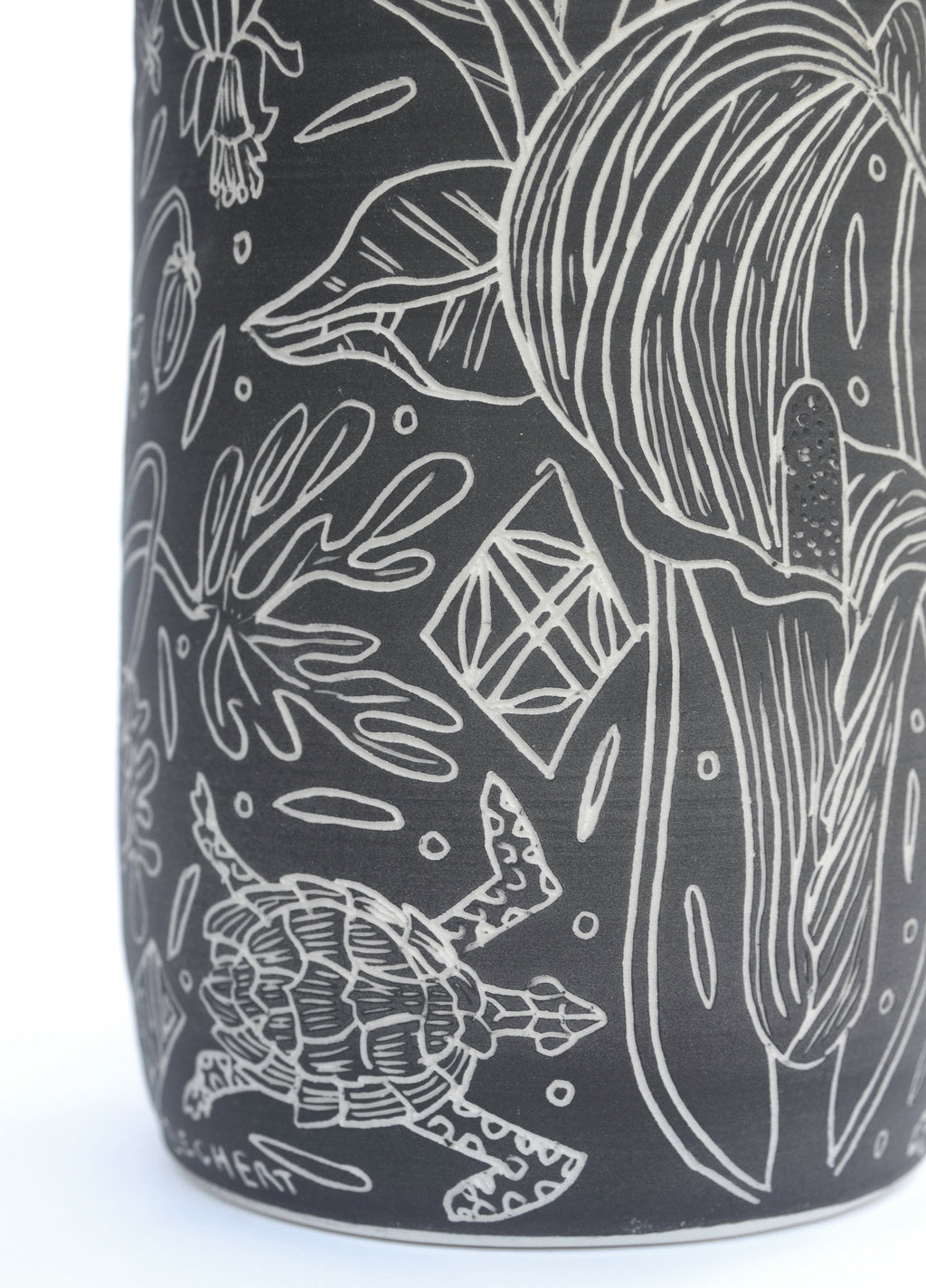 Sculpture by Dana Bechert titled "Crane with Lizard Vase" - 4.