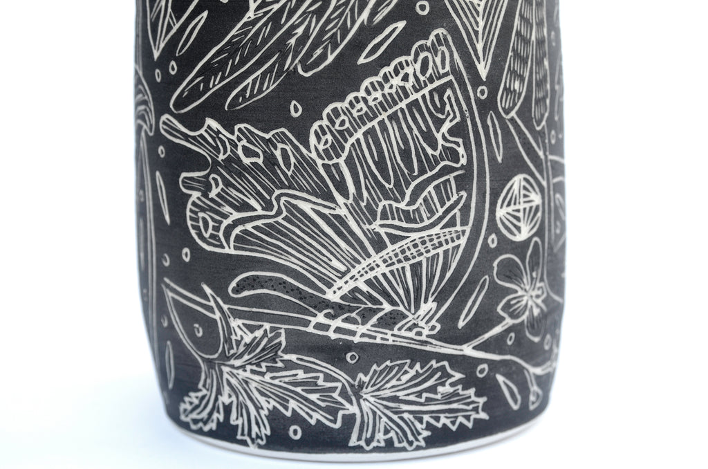 Sculpture by Dana Bechert titled "Crane with Lizard Vase" - 5.