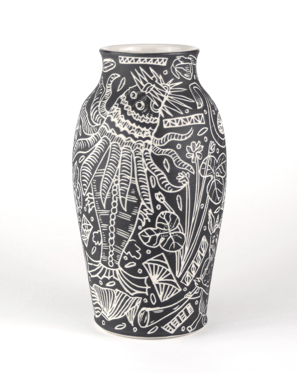 Sculpture by Dana Bechert titled "Fantasy Creatures Vase" - 4.