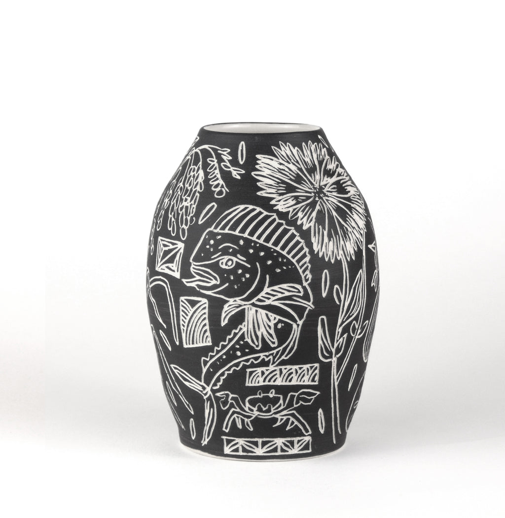 Sculpture by Dana Bechert titled "North Carolina Beach Vase" - 4.