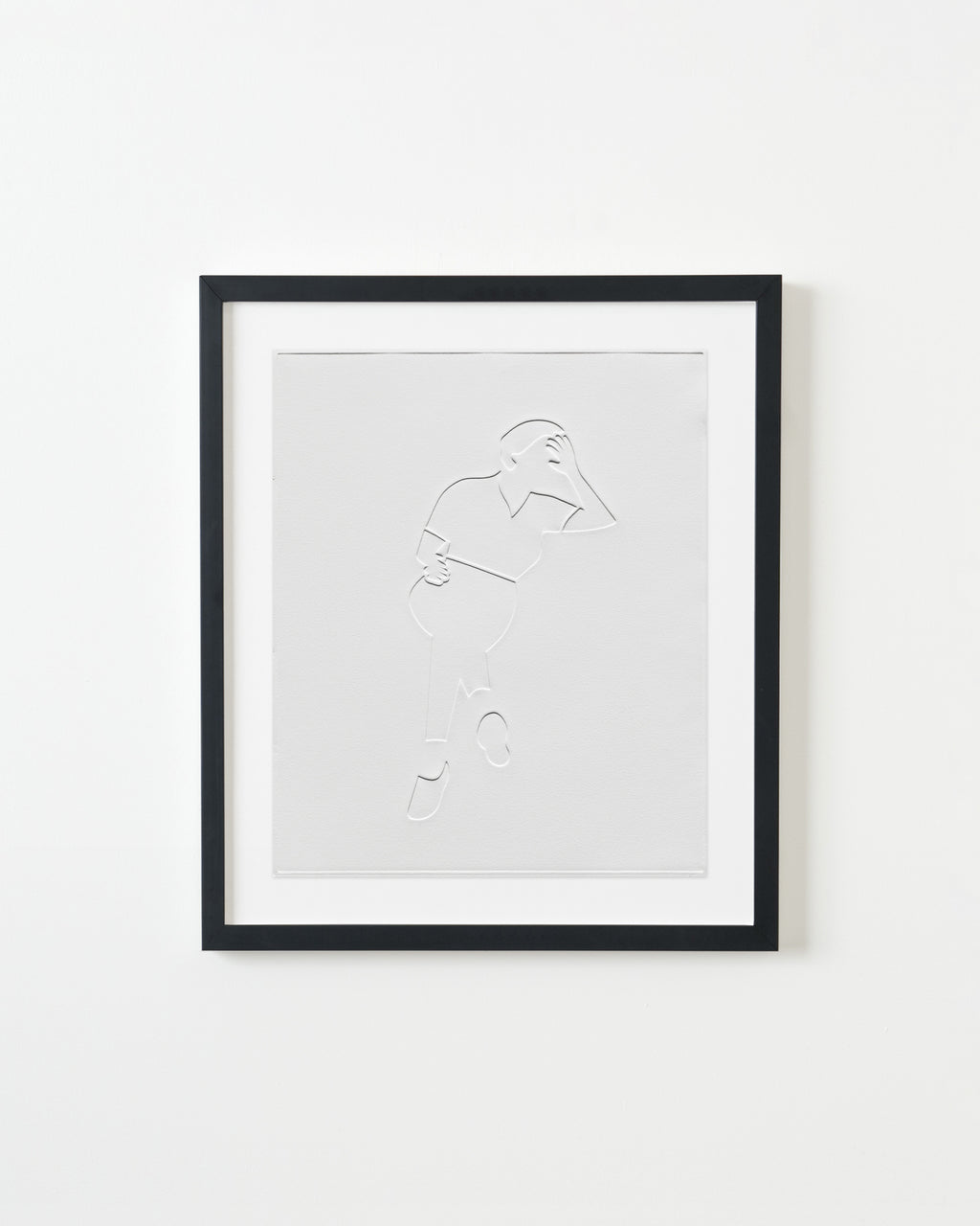 Print by Dana Bell titled "Cross Legged, Hand on Head" - 4.