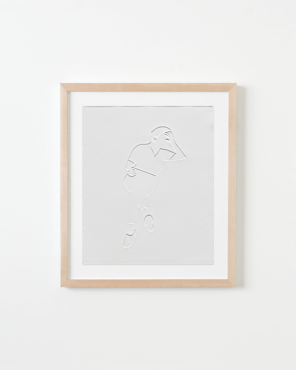 Print by Dana Bell titled "Cross Legged, Hand on Head" - 5.