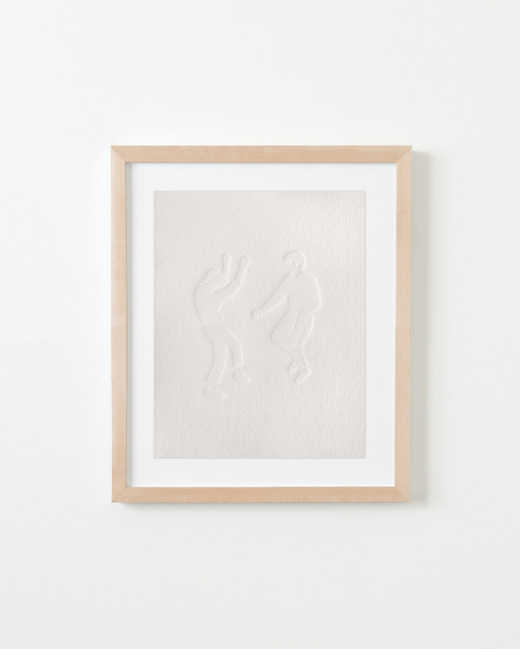 Print by Dana Bell titled "Two Walking Away (White Copperplate)" - 4.