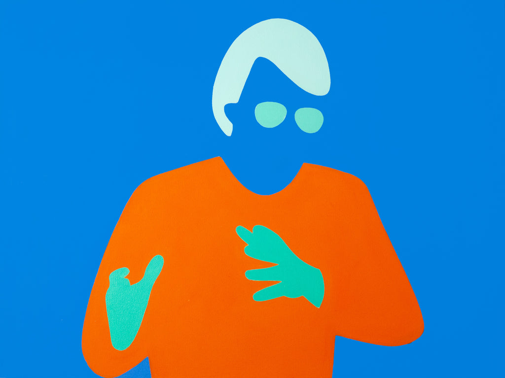 Painting by Dana Bell titled "Gesturing to the Left" - 2.