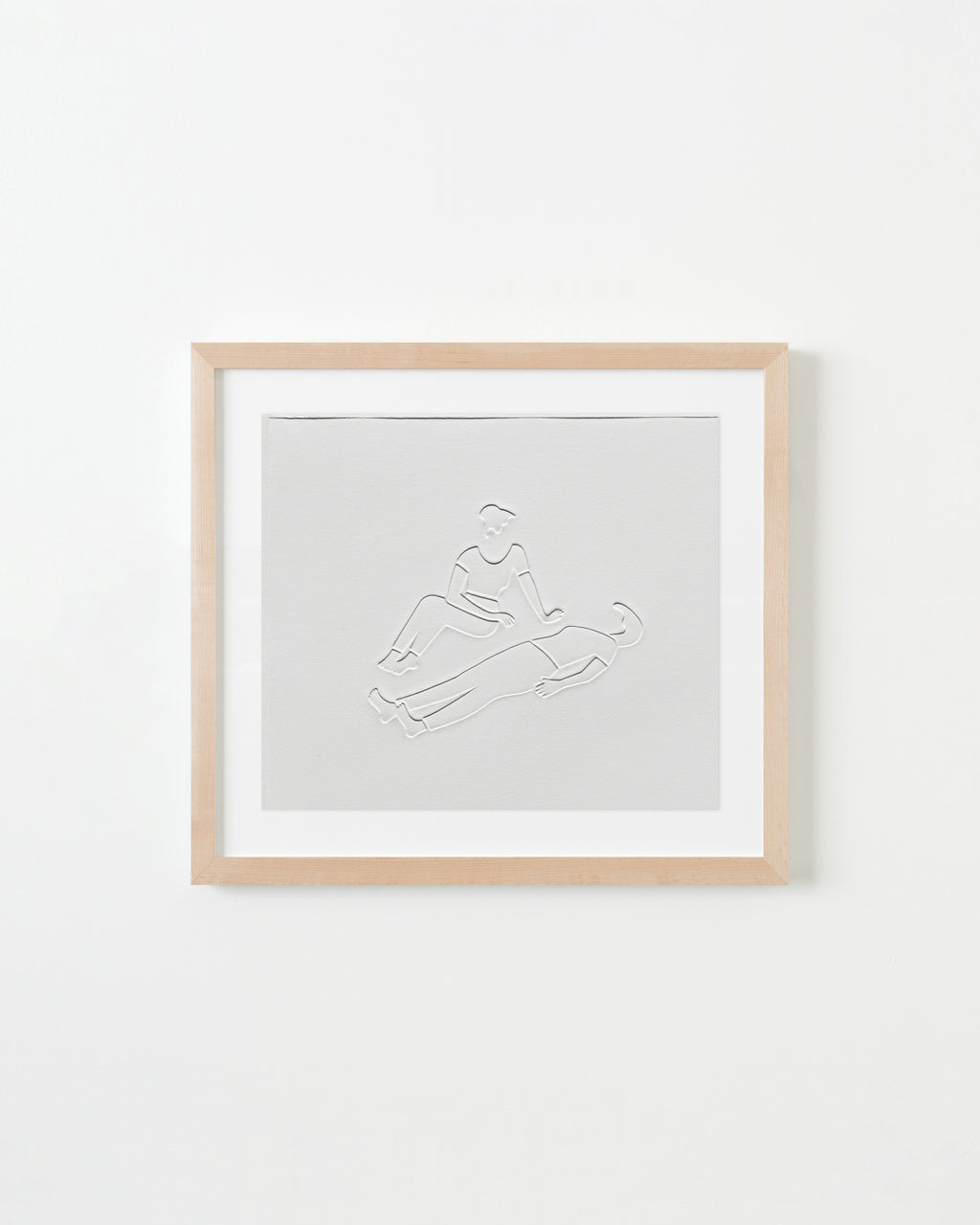 Print by Dana Bell titled "Sitting and Lying Down Face Towards" - 5.