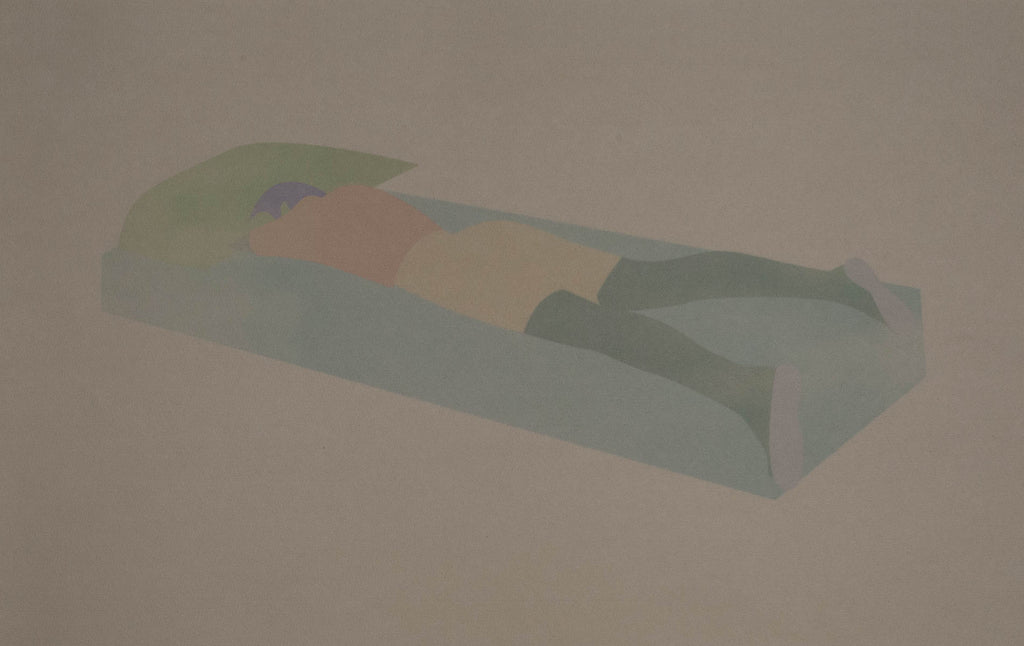 Print by Dana Bell titled "Sleeping Face Down to the Left" - 2.