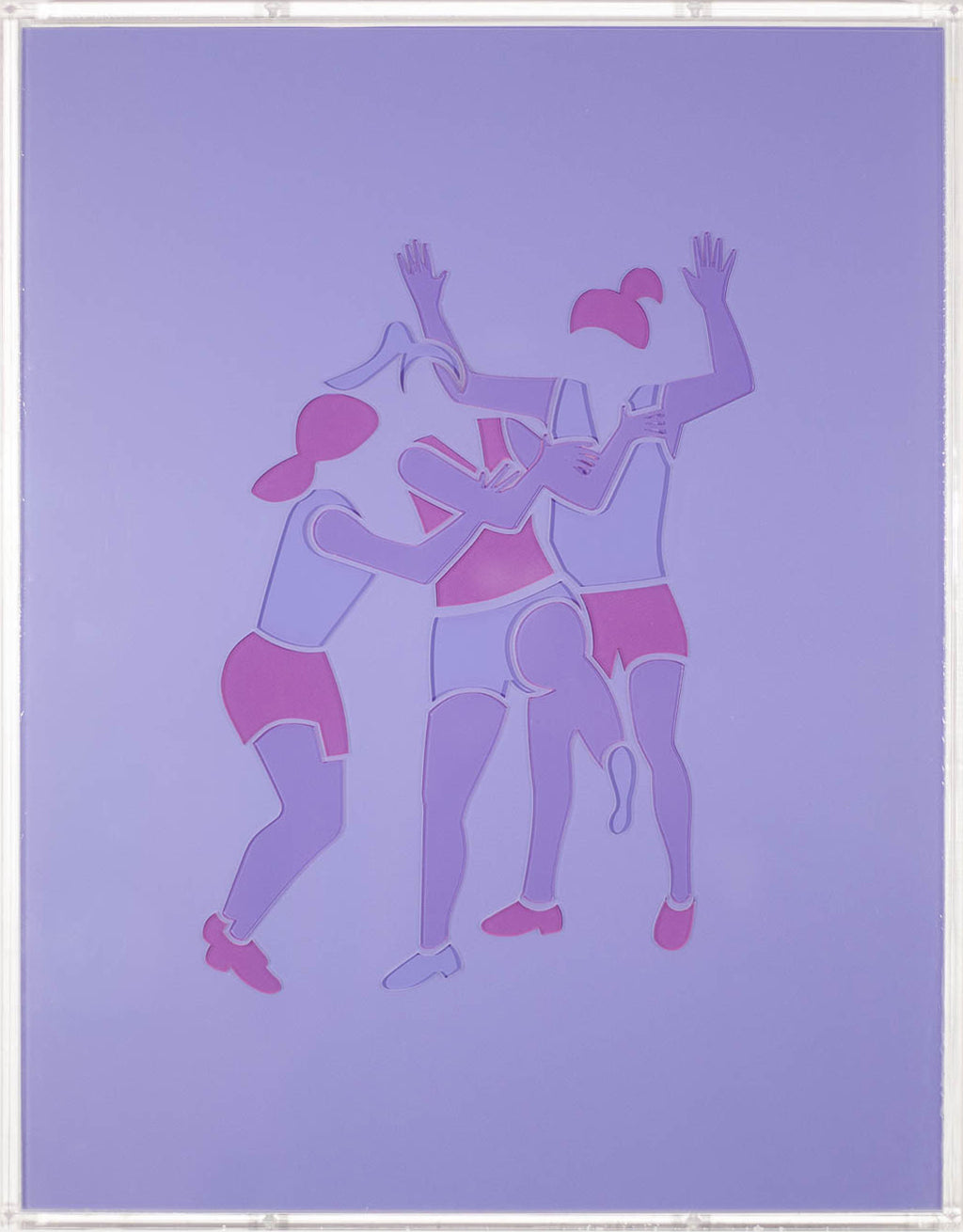Mixed Media by Dana Bell titled "Three Play Basketball" - 2.