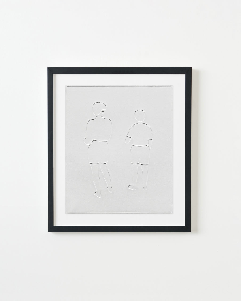 Print by Dana Bell titled "Two From Behind, One looks Toward the Other" - 3.