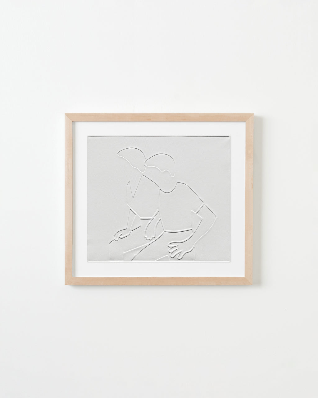 Print by Dana Bell titled "Two Stand, Bent Knees, Look Left" - 4.